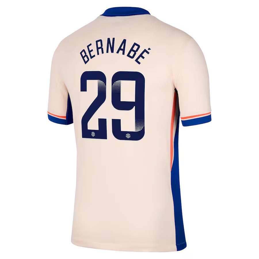 Chelsea FC chelsea wsl nike away stadium shirt 2024-25 – kids with bernabé 29 printing Jerseys - Official Football Shirts UK