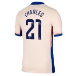 Chelsea FC chelsea wsl nike away stadium shirt 2024-25 – kids with charles 21 printing Jerseys - Official Football Shirts UK