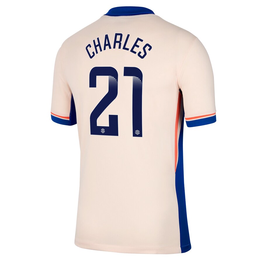 Chelsea FC chelsea wsl nike away stadium shirt 2024-25 – kids with charles 21 printing Jerseys - Official Football Shirts UK