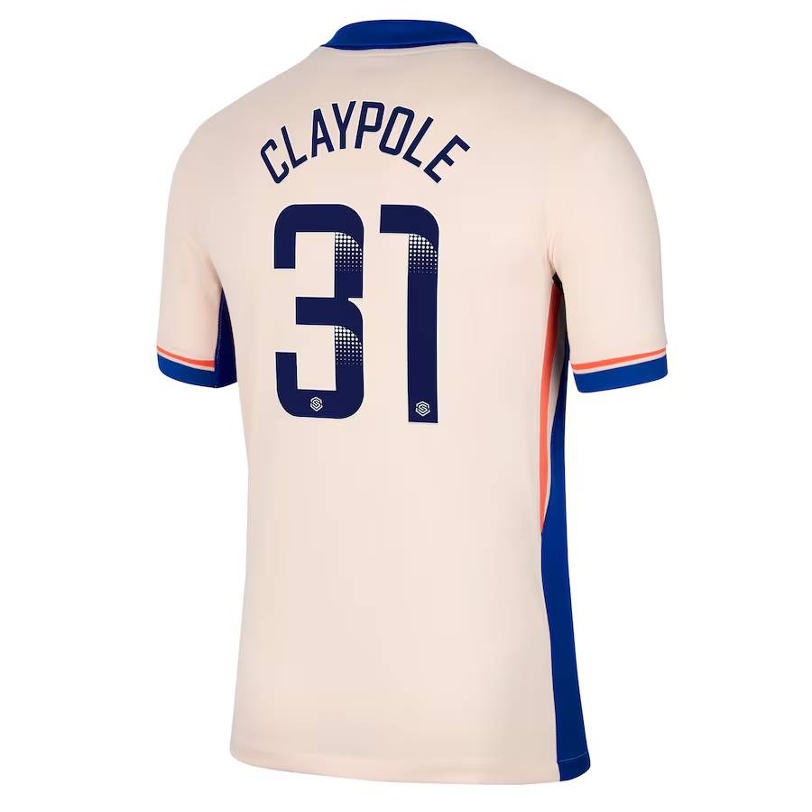Chelsea FC chelsea wsl nike away stadium shirt 2024-25 with claypole 31 printing Jerseys - Official Football Shirts UK