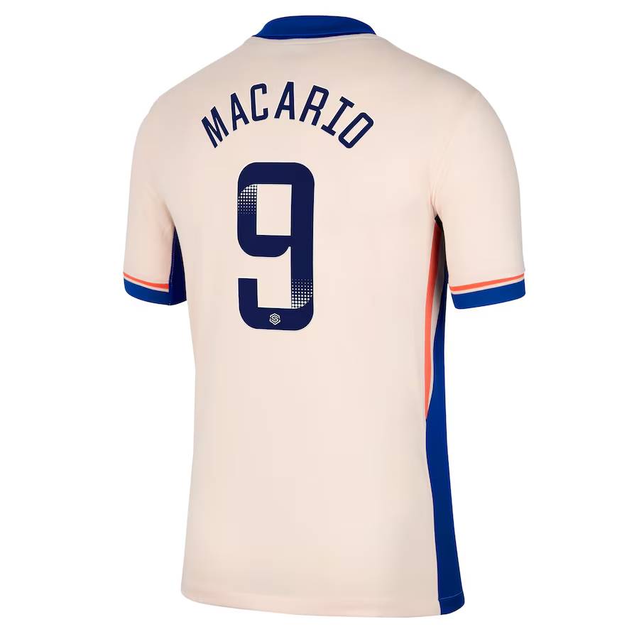 Chelsea FC chelsea wsl nike away stadium shirt 2024-25 with macario 9 printing Jerseys - Official Football Shirts UK