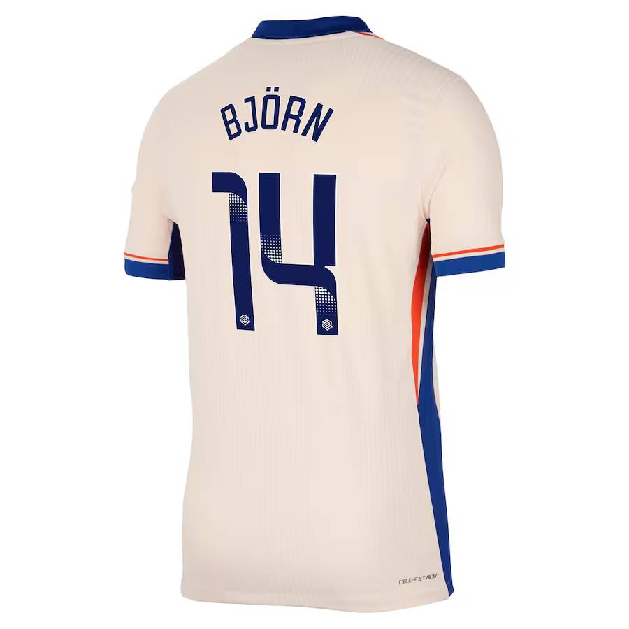 Chelsea FC chelsea wsl nike dri fit adv away match shirt 2024-25 with björn 14 printing Jerseys - Official Football Shirts UK
