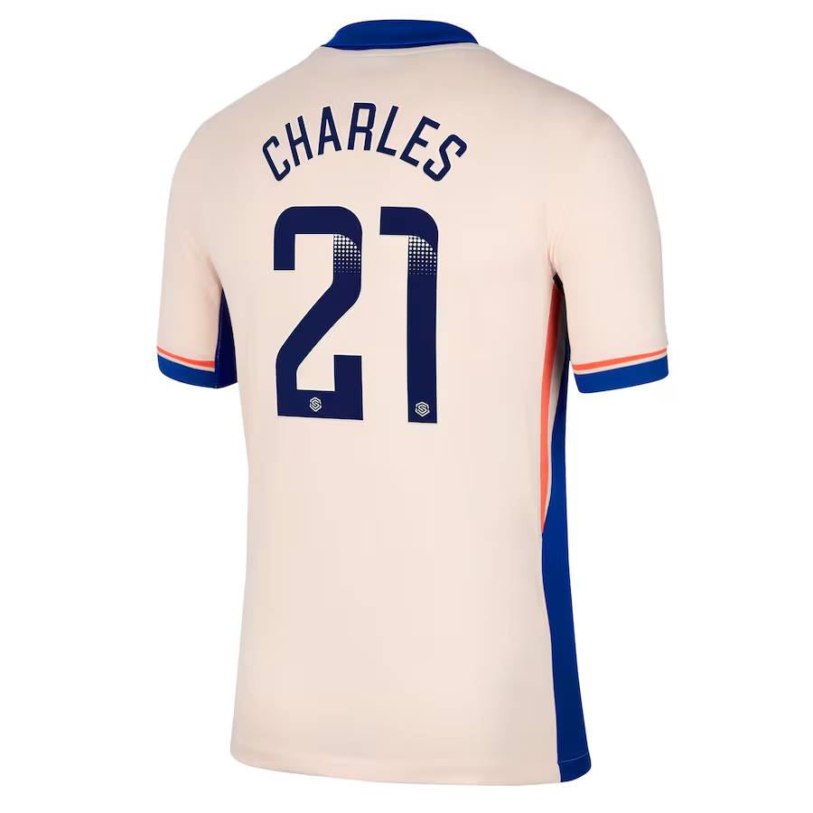 Chelsea FC chelsea wsl nike away stadium shirt 2024-25 with charles 21 printing Jerseys - Official Football Shirts UK
