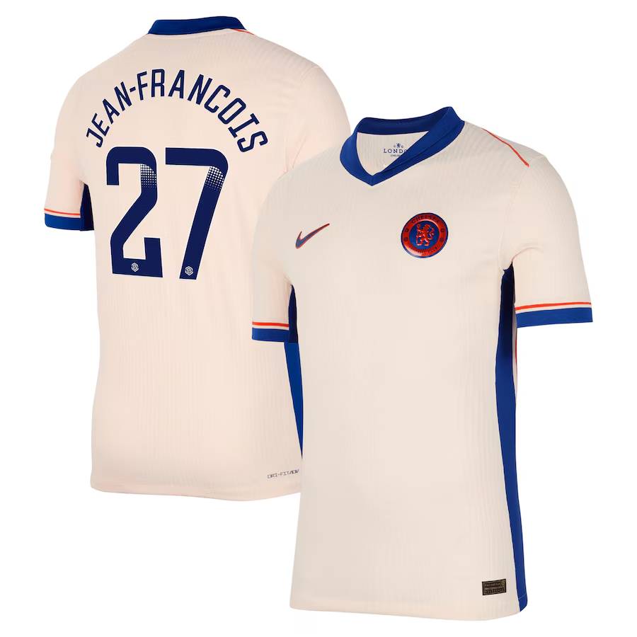 Chelsea FC chelsea wsl nike dri fit adv away match shirt 2024-25 with jean-françois 27 printing Jerseys - Official Football Shirts UK