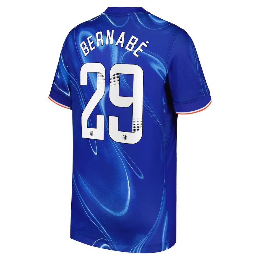Chelsea FC chelsea wsl nike home stadium shirt 2024-25 – kids with bernabé 29 printing Jerseys - Official Football Shirts UK