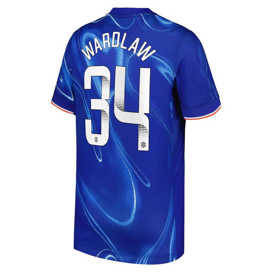 Chelsea FC chelsea wsl nike home stadium shirt 2024-25 – kids with wardlaw 34 printing Jerseys - Official Football Shirts UK