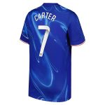 Chelsea FC chelsea wsl nike home stadium shirt 2024-25 – kids with carter 7 printing Jerseys - Official Football Shirts UK