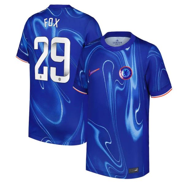 Chelsea FC chelsea wsl nike home stadium shirt 2024-25 – kids with fox 29 printing Jerseys - Official Football Shirts UK