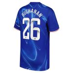 Chelsea FC chelsea wsl nike home stadium shirt 2024-25 – kids with buchanan 26 printing Jerseys - Official Football Shirts UK