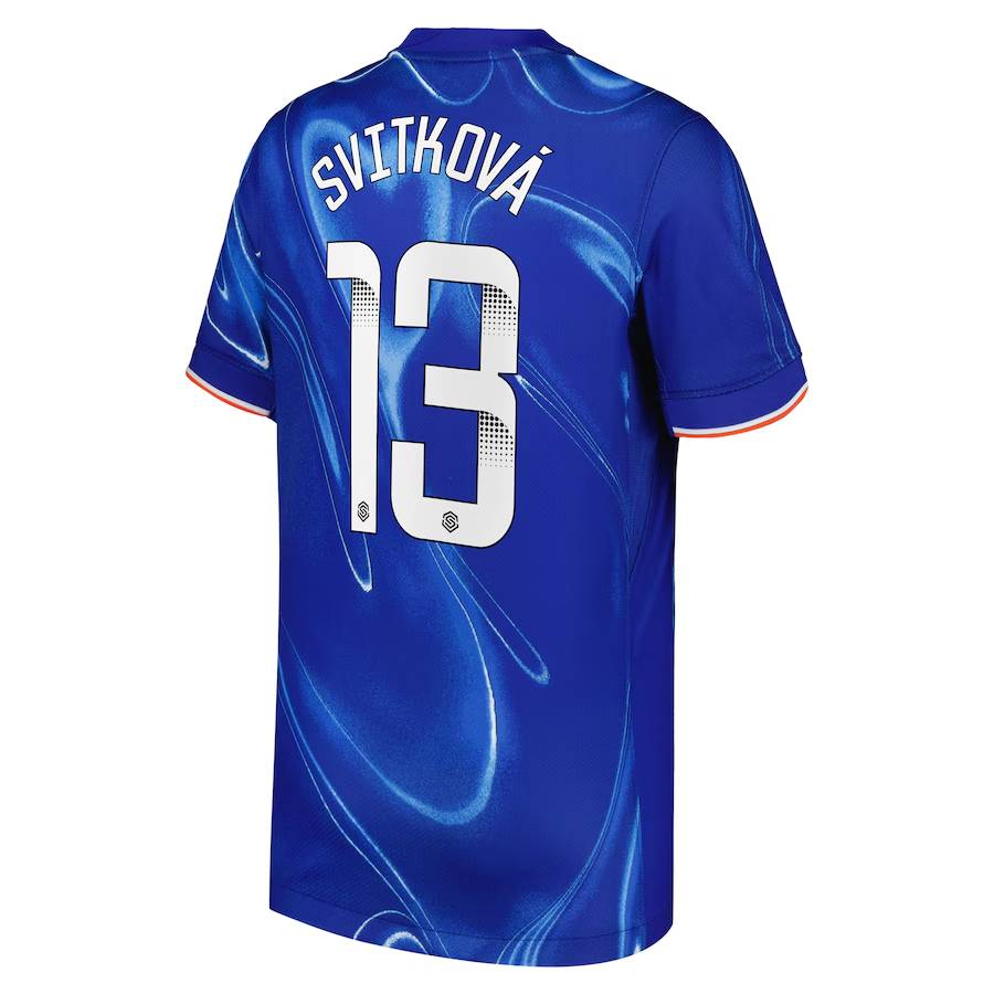 Chelsea FC chelsea wsl nike home stadium shirt 2024-25 – kids with svitková 13 printing Jerseys - Official Football Shirts UK