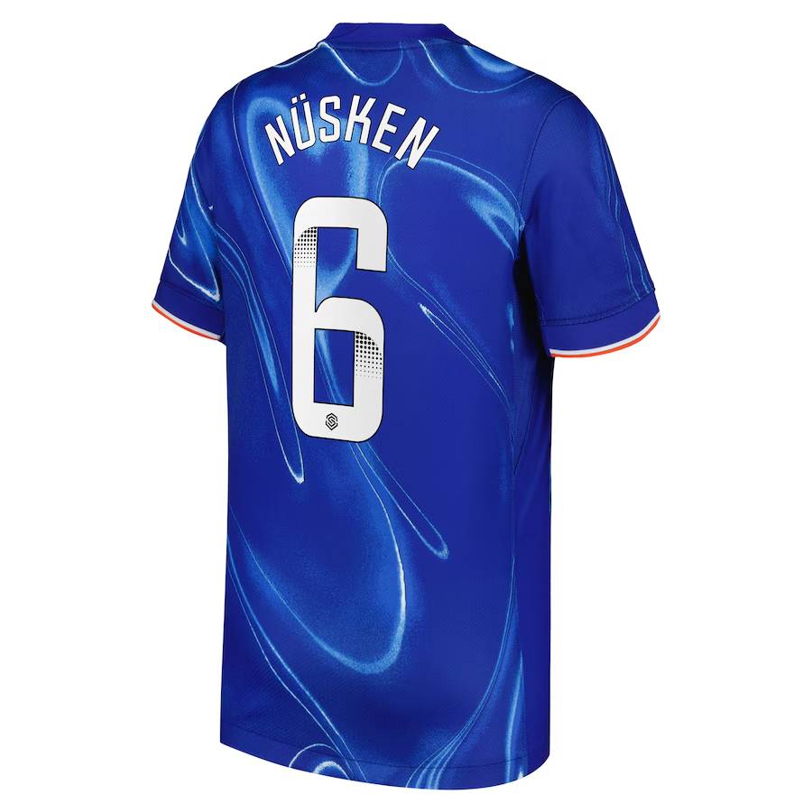 Chelsea FC chelsea wsl nike home stadium shirt 2024-25 – kids with nüsken 6 printing Jerseys - Official Football Shirts UK