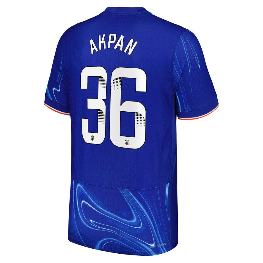 Chelsea FC chelsea wsl nike dri-fit adv home match shirt 2024-25 with akpan 36 printing Jerseys - Official Football Shirts UK