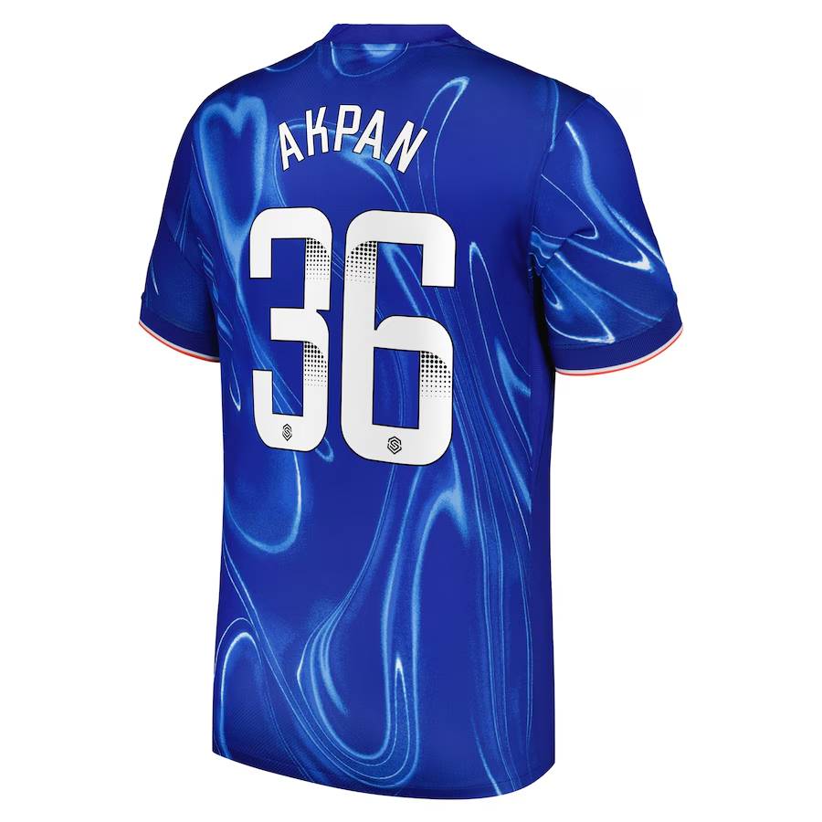 Chelsea FC chelsea wsl nike home stadium shirt 2024-25 with akpan 36 printing Jerseys - Official Football Shirts UK