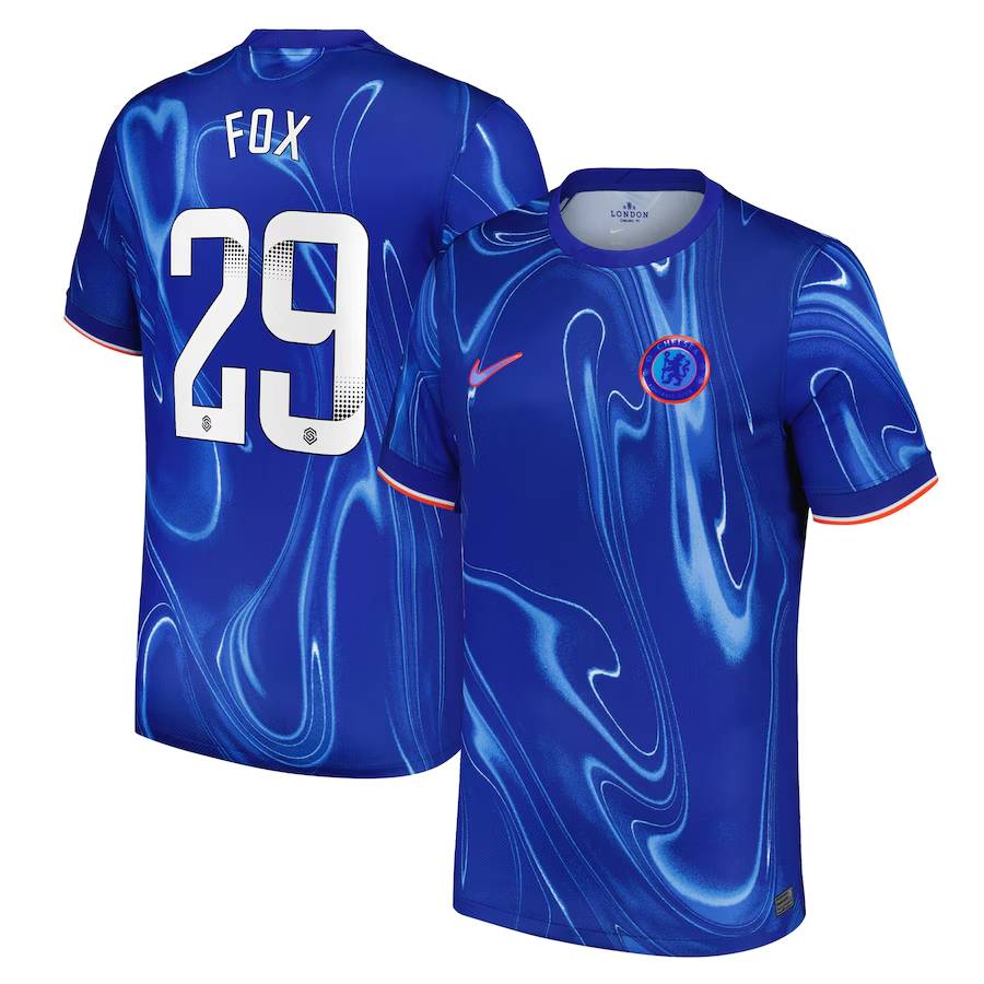 Chelsea FC chelsea wsl nike home stadium shirt 2024-25 with fox 29 printing Jerseys - Official Football Shirts UK