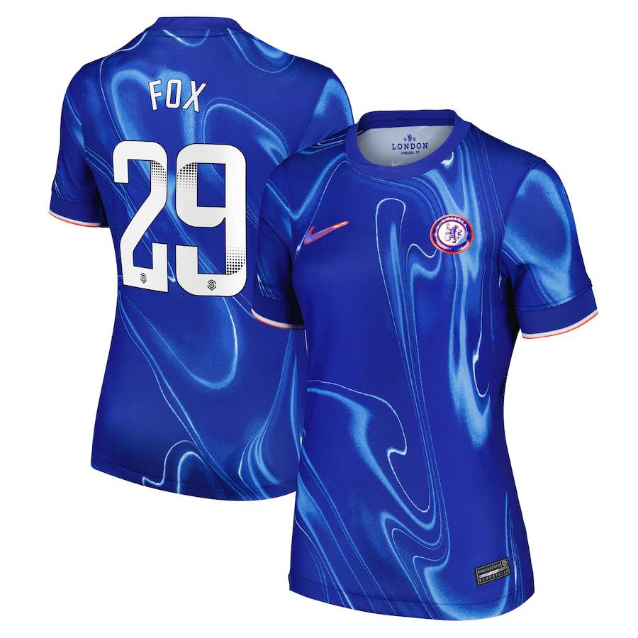 Chelsea FC chelsea wsl nike home stadium shirt 2024-25 – womens with fox 29 printing Jerseys - Official Football Shirts UK